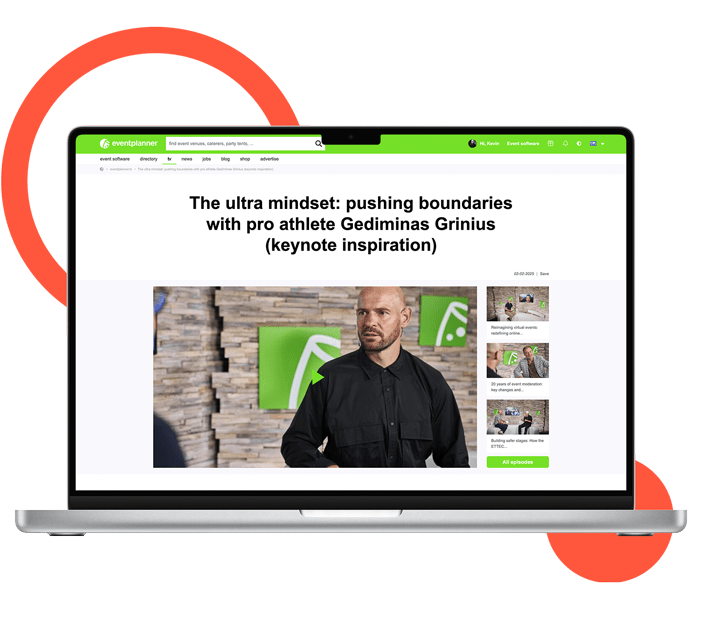 Screenshot uit een aflevering van eventplanner.tv.