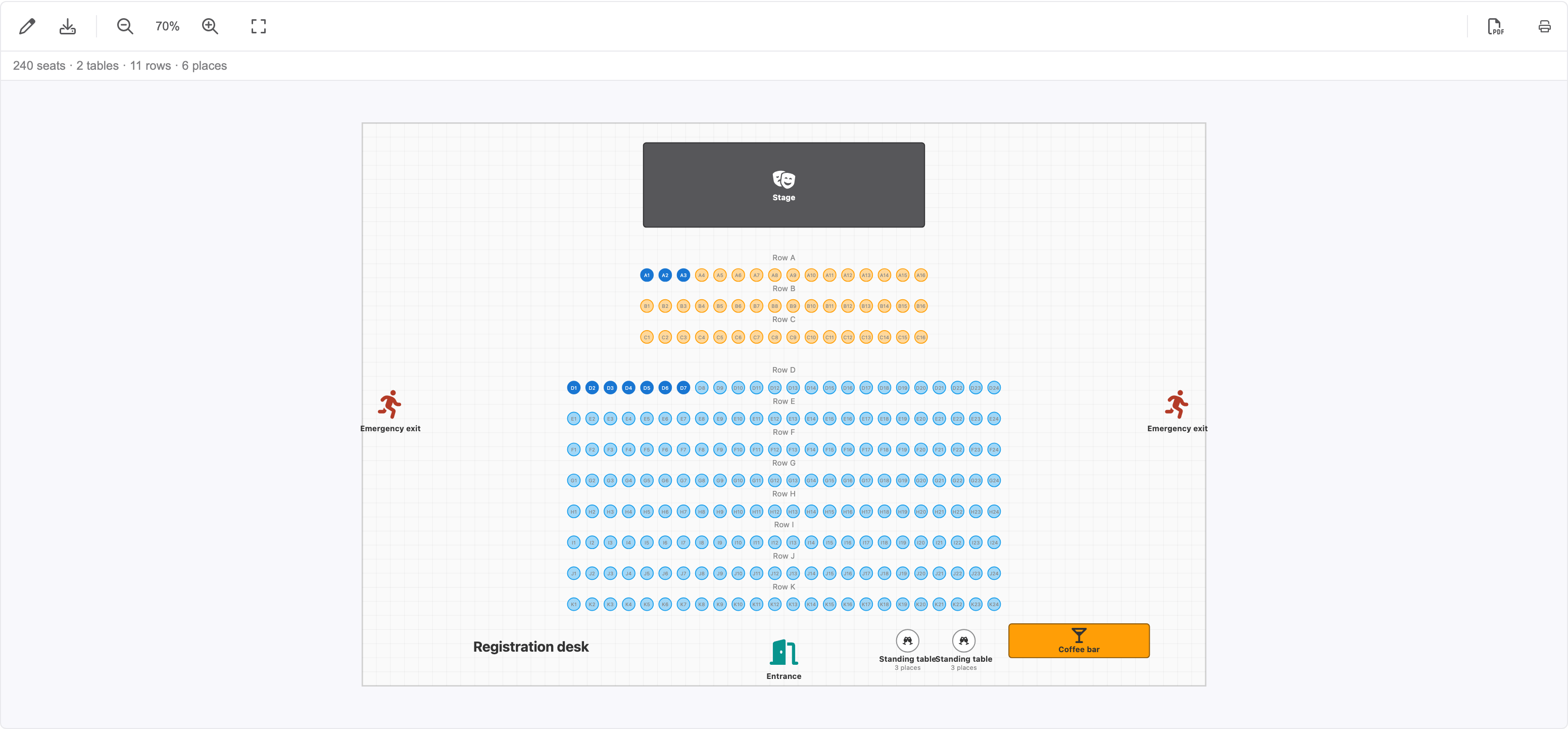 Wie zit waar, zodra er tickets verkocht worden