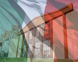 Italiaanse vlag voor goede doel