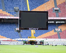 Gigantisch Sony videoscherm in Amsterdam ArenA