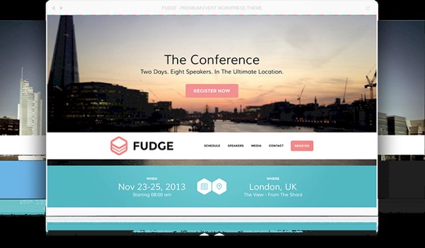 Fudge: een prachtige WordPress theme voor congressen Fudge: een prachtige WordPress theme voor congressen